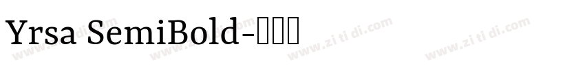 Yrsa SemiBold字体转换